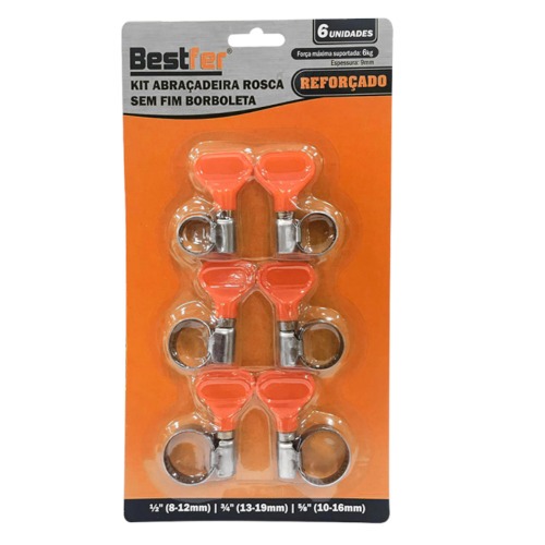Kit abra�adeira de rosca 6 pe�as - BFH1801