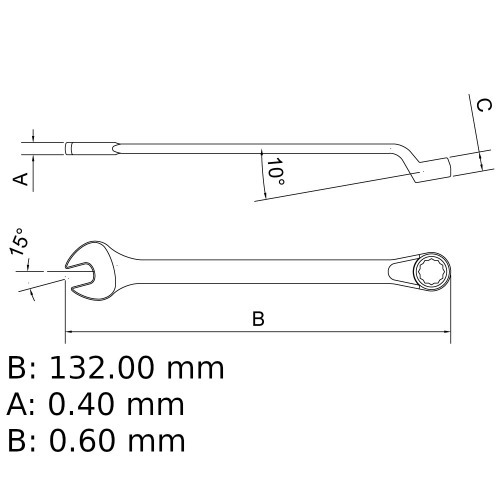 Chave combinada 7 mm ao cromo vandio