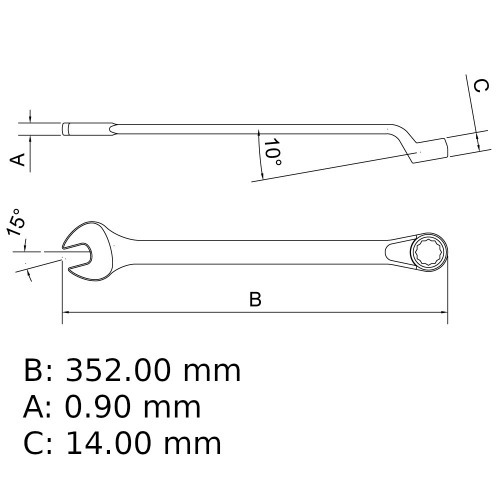 Chave combinada 27 mm ao cromo vandio