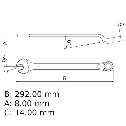 Chave combinada 23 mm ao cromo vandio