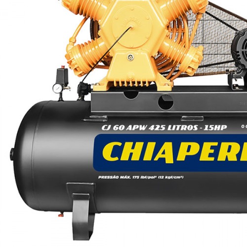 Compressor de ar 60 pés 425L 15 hp 175 lbs trifásico - CJ 60 APW-425L Compressor de ar 60 pés 425L 15 hp 175 lbs trifásico - CJ 60 APW-425L