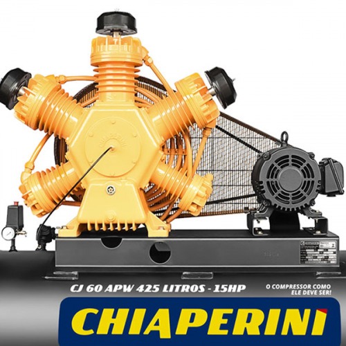 Compressor de ar 60 pés 425L 15 hp 175 lbs trifásico - CJ 60 APW-425L Compressor de ar 60 pés 425L 15 hp 175 lbs trifásico - CJ 60 APW-425L