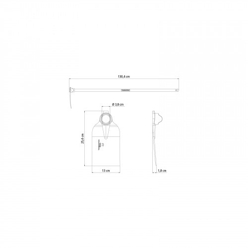 Enxado largo com cabo de madeira 130 cm
