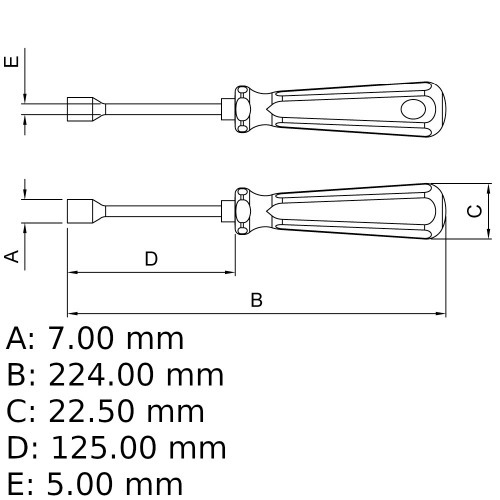 Chave com cabo tipo canh�o 4 mm a�o cromo van�dio