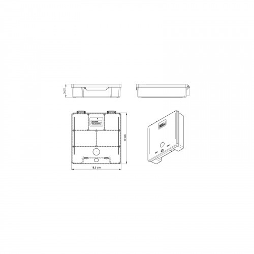 Organizador plstico com 6 compartimentos com tampa 
