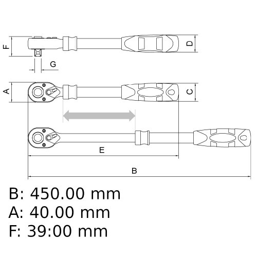 Chave catraca telescpica 1/2