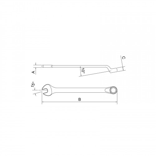 Chave combinada 38 mm ao cromo vandio