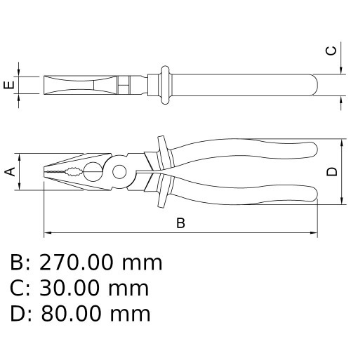 Alicate universal isolado aço cromo vanádio 8 Alicate universal isolado aço cromo vanádio 8