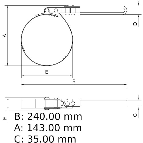 Chave para filtros de leo com dimetro de 104 a 113 mm