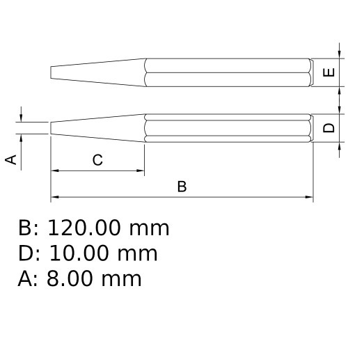 Saca-pinos cônico 6 mm - 44470/106 Saca-pinos cônico 6 mm - 44470/106