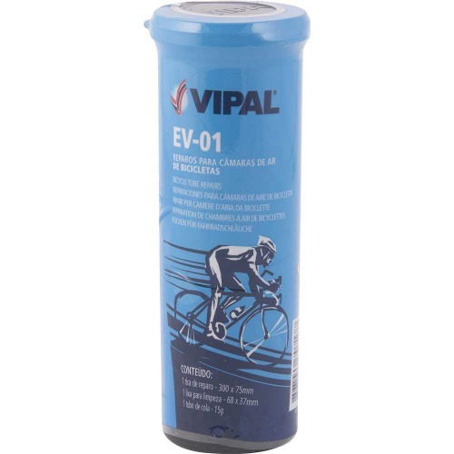 Kit de reparo para câmara de bicicletas com 3 peças cx com 12 jogos - EV 01 Kit de reparo para câmara de bicicletas com 3 peças cx com 12 jogos - EV 01