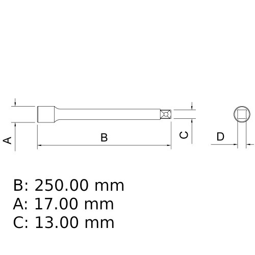 Extensão para soquete de 10 Extensão para soquete de 10