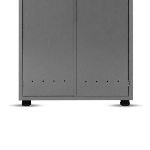 Armrio para ferramentas com 4 prateleiras e 2 portas cinzas - RLL-110C