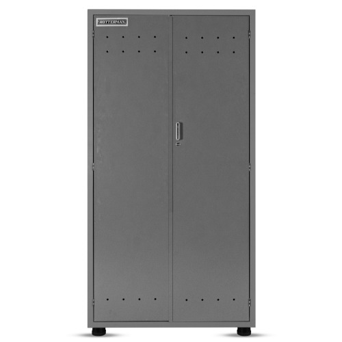 Armrio para ferramentas com 4 prateleiras e 2 portas cinzas - RLL-110C