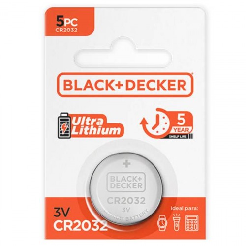 Bateria de Lítio 3V com 5 unidades - CR2032 Bateria de Lítio 3V com 5 unidades - CR2032