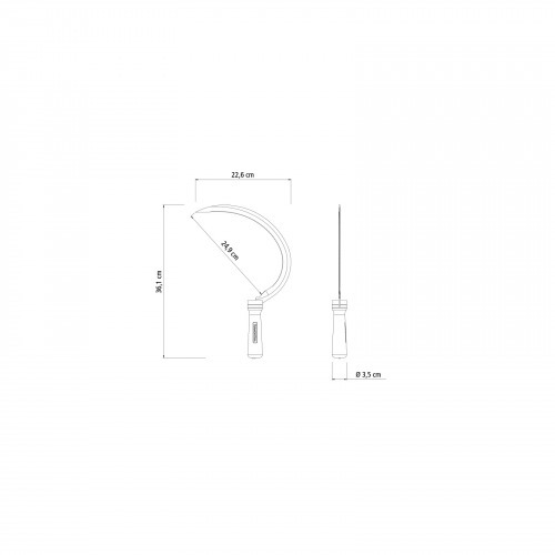 Foicinha com dente e cabo de madeira com 13 cm - 12 dentes por polegada Foicinha com dente e cabo de madeira com 13 cm - 12 dentes por polegada