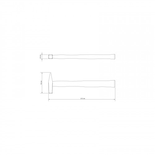 Martelo pena 200 gramas com cabo em madeira