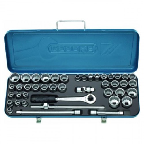 Jogo de soquete estriado encaixe 1/2 Jogo de soquete estriado encaixe 1/2