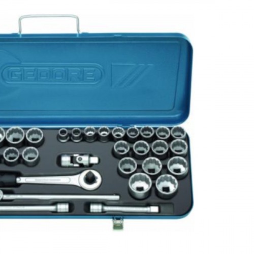 Jogo de soquete estriado encaixe 1/2 Jogo de soquete estriado encaixe 1/2