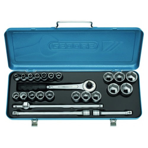 Jogo de soquete sextavado 10 a 32 mm encaixe 1/2