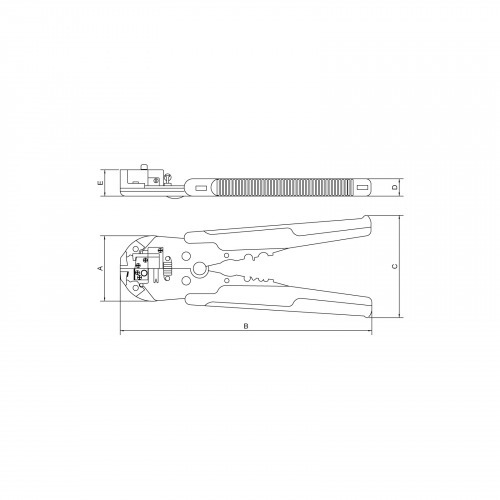 Alicate desencapador de fios aço carbono 8 Alicate desencapador de fios aço carbono 8