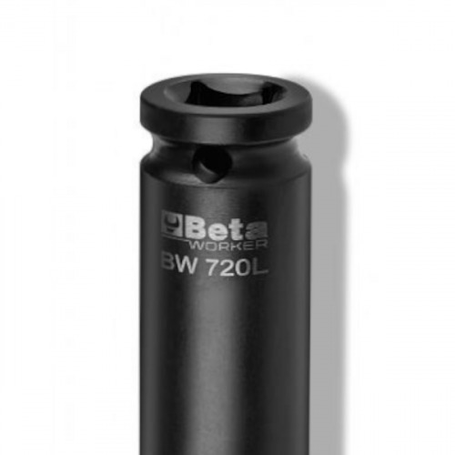 Soquete sextavado longo de impacto 17 mm com encaixe de 1/2