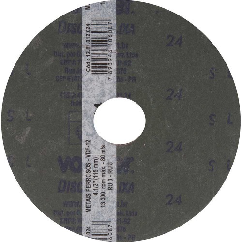 Disco de lixa com costado em fibra 4.1/2