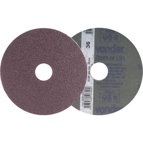 Disco de lixa com costado em fibra 4.1/2