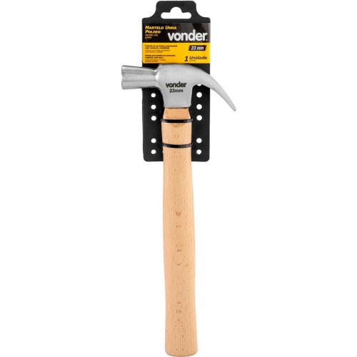 Martelo unha polido 23 mm com cabo de madeira