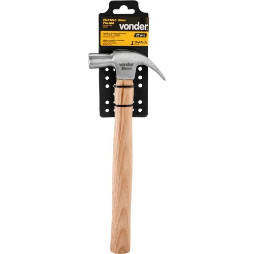 Martelo unha polido 20 mm com cabo de madeira Martelo unha polido 20 mm com cabo de madeira