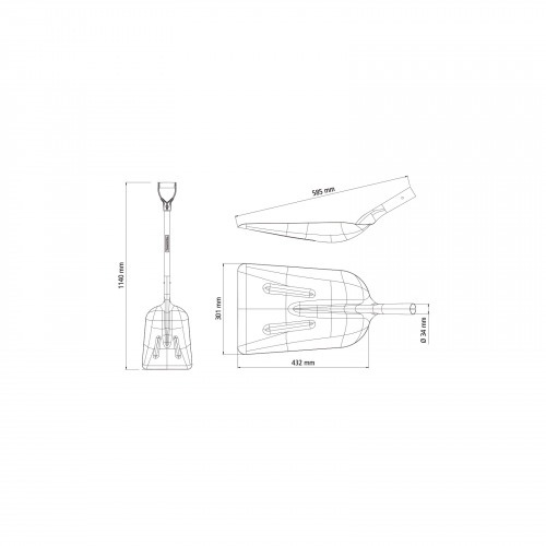 P carvoeira com cabo de madeira 71 cm - 77481424