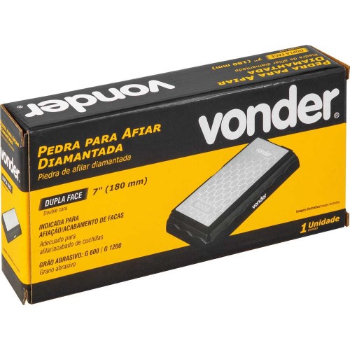 Pedra para afiar diamantada dupla face 7 Pedra para afiar diamantada dupla face 7