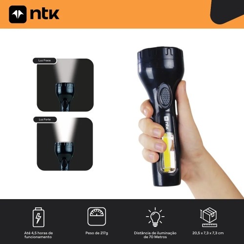 Lanterna recarregvel COB Led 160 lmens 313056 - Ranger