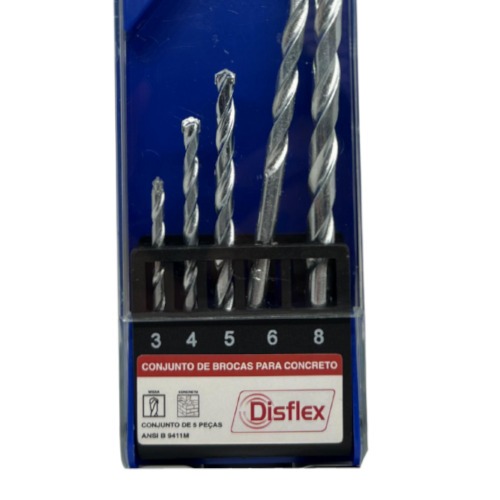 Jogo de broca widea 3 a 8 mm 5 peas - 29.084
