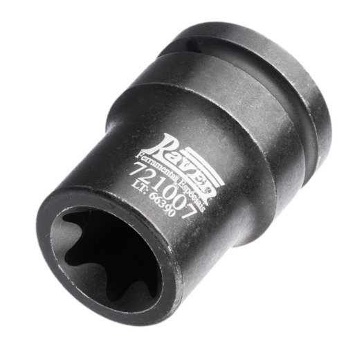 Soquete hexalobular E28 com encaixe de 3/4