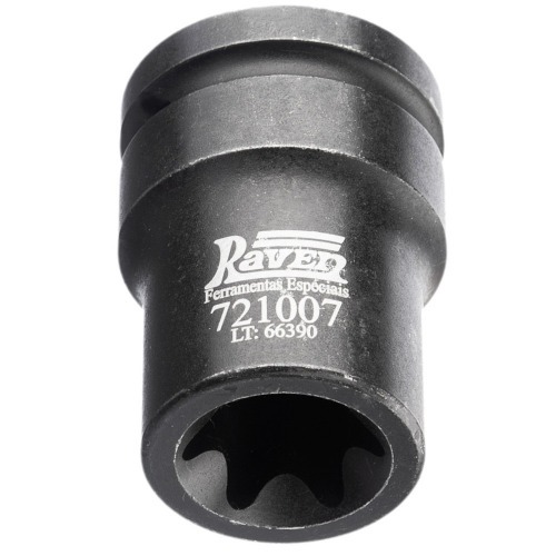 Soquete hexalobular E28 com encaixe de 3/4