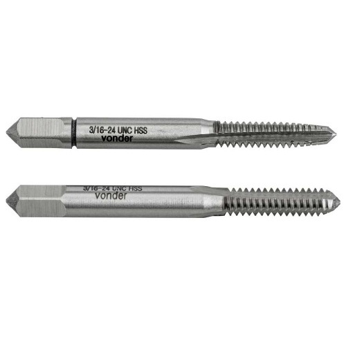 Jogo de macho manual aço rápido 3/16 Jogo de macho manual aço rápido 3/16