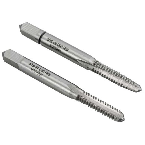 Jogo de macho manual aço rápido 3/16 Jogo de macho manual aço rápido 3/16