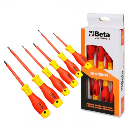 Jogo de chaves de fenda e phillips isolada com 6 peças - BW 1273MQ/D6 Jogo de chaves de fenda e phillips isolada com 6 peças - BW 1273MQ/D6
