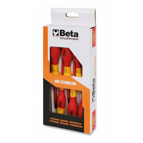 Jogo de chaves de fenda e phillips isolada com 6 peças - BW 1273MQ/D6 Jogo de chaves de fenda e phillips isolada com 6 peças - BW 1273MQ/D6