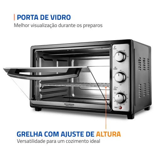 Forno eltrico 1800W 52 litros Grand Family II - FRN-52-B  220V