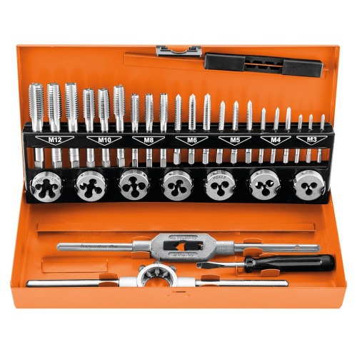 Jogo de macho e cossinetes com 32 peças - 44080/432 Jogo de macho e cossinetes com 32 peças - 44080/432