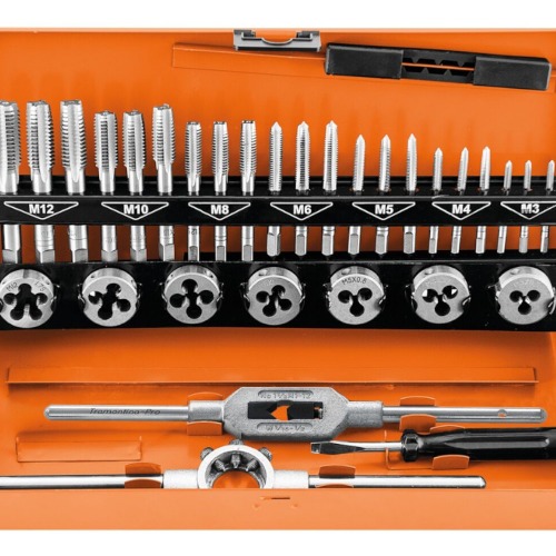 Jogo de macho e cossinetes com 32 peças - 44080/432 Jogo de macho e cossinetes com 32 peças - 44080/432