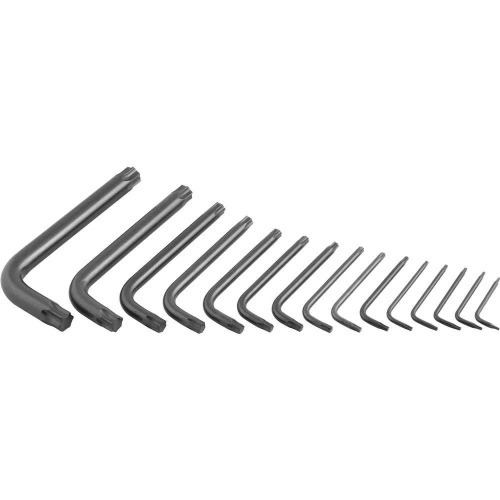 Jogo de chave hexalobular longa T6 a T60 com 15 peas - 43 TXL