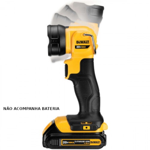 Lanterna Led a bateria 20V 110 lmens articulada Sem Bateria - DCL040 