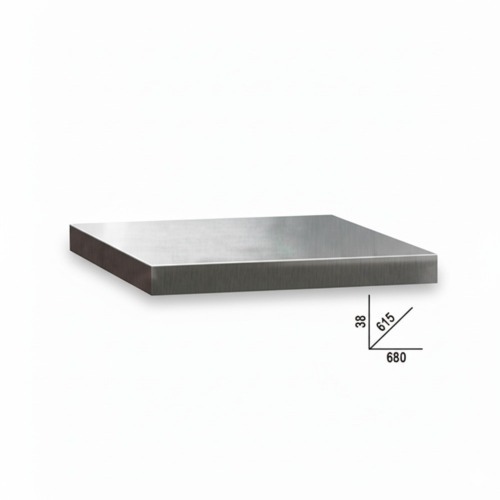 Tampo de madeira revestido de aço inox para bancada 680 x 615 x 38 mm - C45PRO 2.0 PXE Tampo de madeira revestido de aço inox para bancada 680 x 615 x 38 mm - C45PRO 2.0 PXE