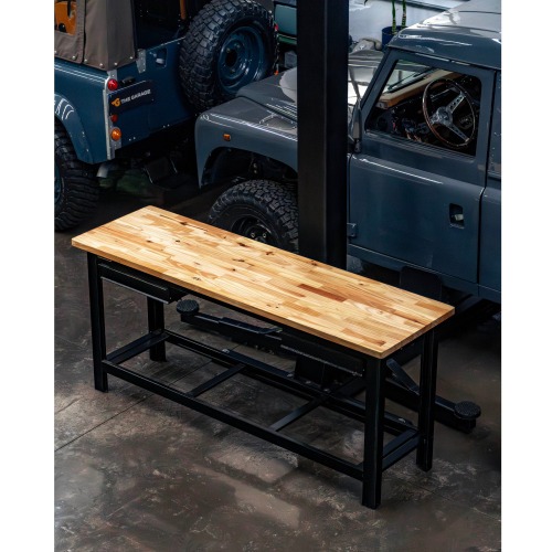 Bancada aberta com 02 gavetas e tampo de madeira pinus - RLL-210P Bancada aberta com 02 gavetas e tampo de madeira pinus - RLL-210P