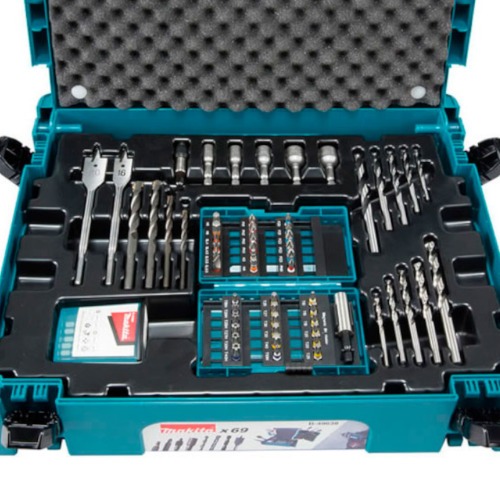 Jogo de brocas e soquetes 69 peas com maleta - B-49638