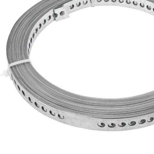 Fita de aço perfurada 17 mm x 0,40 mm x 10 m  Fita de aço perfurada 17 mm x 0,40 mm x 10 m