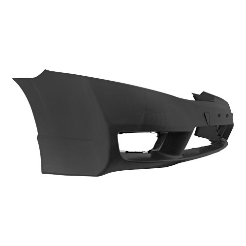 Para-choque Honda Civic 2009 a 2011 com ressalto de placa dianteiro preto liso - 8060